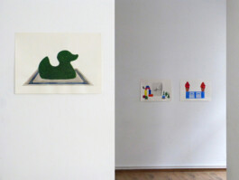 Zeichnungen im Ausstellungsraum